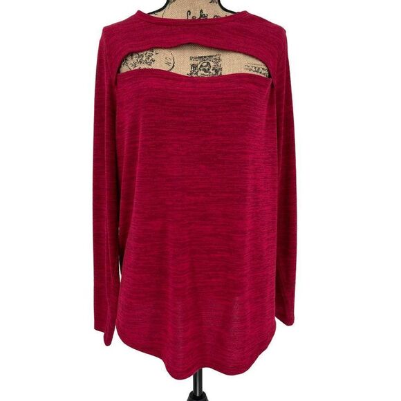Juicy Couture Tops - Juicy Couture Long Sleeve Front Cut Out Performance Athletic Top Sporty Women 1X